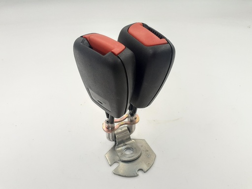 [HJE7090AB-10141 KB6] JAGUAR XJ8 X100 XK8 TWIN REAR SEATBELT BUCKLE OATMEAL HJE7090AB LEG BLACK