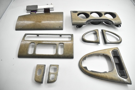 [10268 K7] JAGUAR XK8 XKR LATE SATNAV WOOD SET VENEER DASH PANEL RHD BIRDSEYE MAPLE TRIM