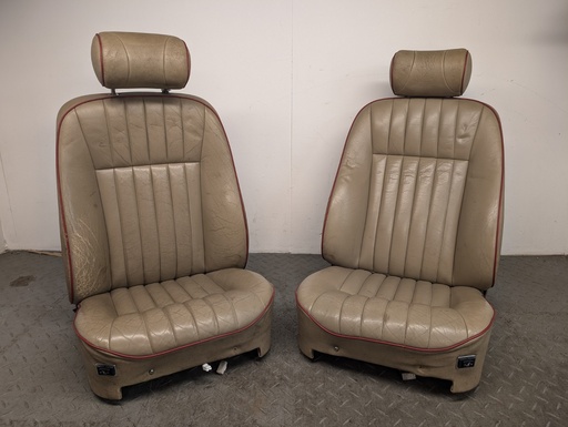 [-10392 LG] XJ40 FRONT SEATS JAGUAR LEATHER SEAT COVERS AND FOAM INTERIOR PAIR LEFT RIGHT
