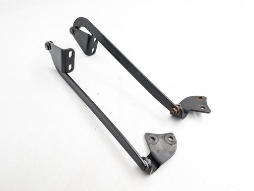 [14425 K1] PAIR JAGUAR XJS CONVERTIBLE ROOF HOOD HINGE REAR BRACKET LEVER ARM ROD