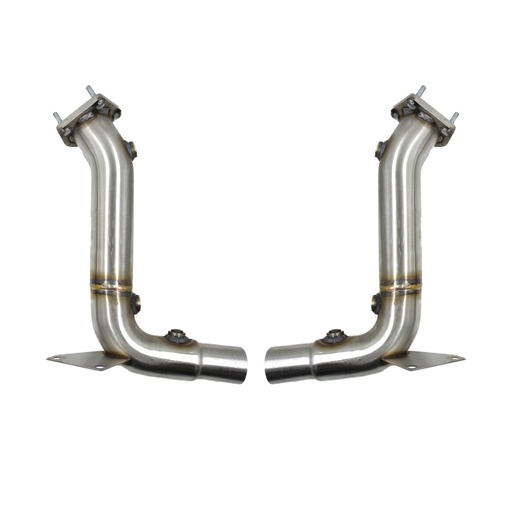 [NNE6701CA-SSREP, NNE6700CA-SSREP] PAIR OF FRONT EARLY V8 XK8 XJ8 X308 CATALYST DELETE PIPES SLIDE EXIT