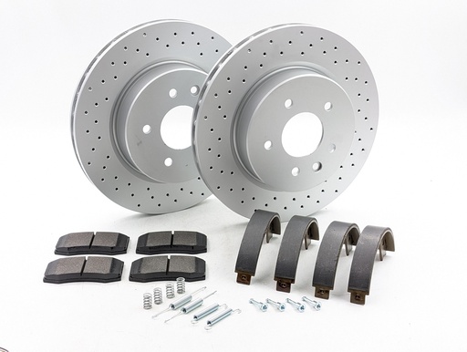 [JLM21748*, MXD2750AA#, JLM2209#] REAR BREMBO BRAKE DISC, PADS AND HANDBRAKE SHOES XKR XJR 330MM