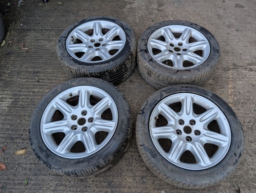 [MJA6118BA-15655 YR] GENUINE JAGUAR FLUTE XJ8 XK8 XJR STAGGERED ALLOY WHEELS 18 INCH 8J 9J 18CHX33