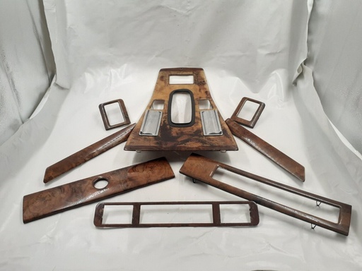 [7411 H2] JAGUAR XJS FACELIFT RHD FACIA DASH WOOD SET CAPPING PANEL STRIP VENEER INTERIOR